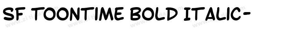 SF Toontime Bold Italic字体转换